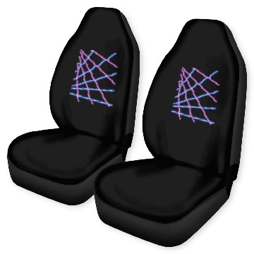 Discover Retro 80s Purple and Blue Neon Laser Beams Car Seat Covers
