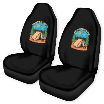 Discover Happy Summer Camp Camping Lover FunnyT-Car Seat Covers
