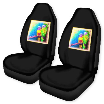 Discover A Vibrant and Joyful Rainbow Birds. Buy Now Car Seat Covers