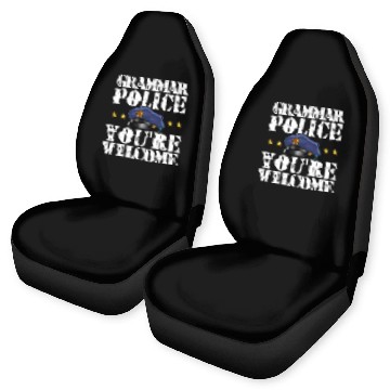 Discover Grammer Police - English Teacher Car Seat Covers