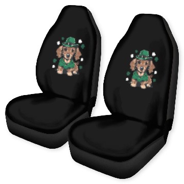 Discover St Patricks Day Dachshund Weiner Dog Shamrock Car Seat Covers