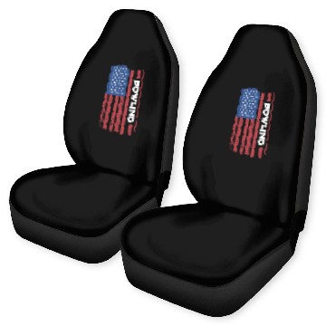 Discover Sport Us Flag Bowling Car Seat Covers