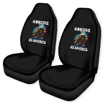 Discover Always Free as America American Bald Eagle USA Car Seat Covers