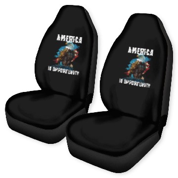 Discover America Is Opportunity American Bald Eagle July 4 Car Seat Covers