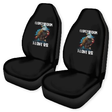 Discover I Love Freedom I Love US American Bald Eagle Car Seat Covers