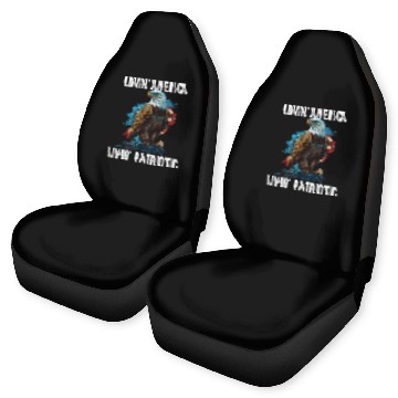Discover Lovin America Livin Patriotic American Bald Eagle Car Seat Covers