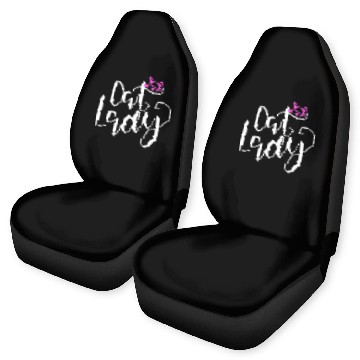 Discover Cat lady Meow Car Seat Covers