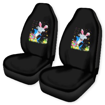 Discover Shark Fish Easter Egg Hunting Hammerhead Shark Eas Car Seat Covers