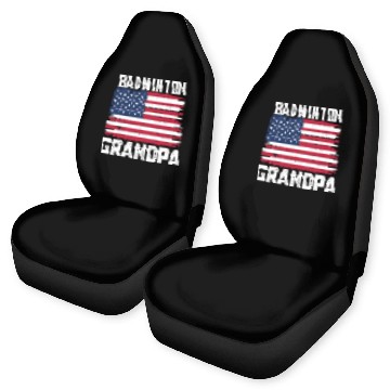 Discover Badminton Grandpa American Flag July Car Seat Covers