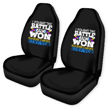 Discover Fought The Battle And Won Bladder Cancer Survivor Car Seat Covers