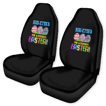 Discover Easter Colorful Egg Dye Rabbit Egg Hunt Car Seat Covers