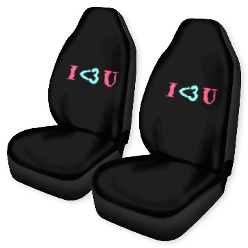 Discover I Love U, Heart, Cool, Marriage, Wedding, Romantic Car Seat Covers