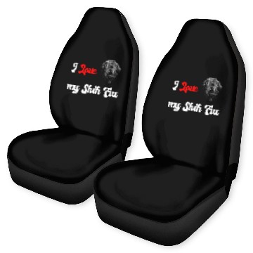 Discover I love my Shih Tzu dog design Car Seat Covers