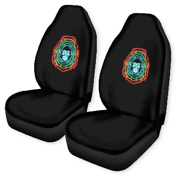Discover Retro Monkey Ape Gorilla Face Car Seat Covers