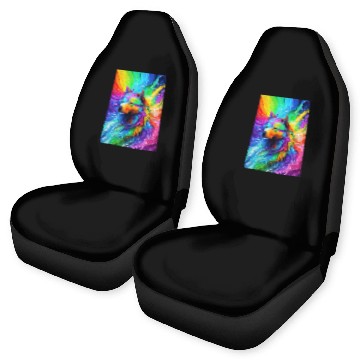 Discover Labrador Retriever with rainbow splashes of colors Car Seat Covers