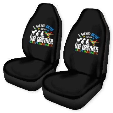 Discover I Wear Blue For My Big Brother Autism Awarenes Car Seat Covers