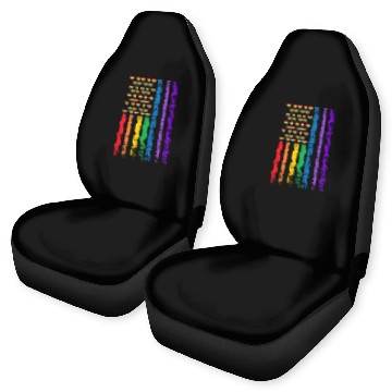 Discover American Flag Rainbow Heart Decor LGBT Pride Month Car Seat Covers