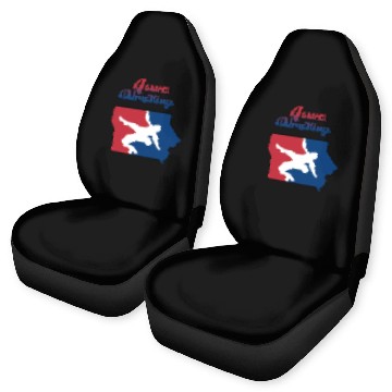 Discover Iowa Wrestling Car Seat Covers