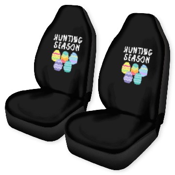 Discover Hunting Season Eggs Funny Easter Day 2023 Egg Hunt Car Seat Covers