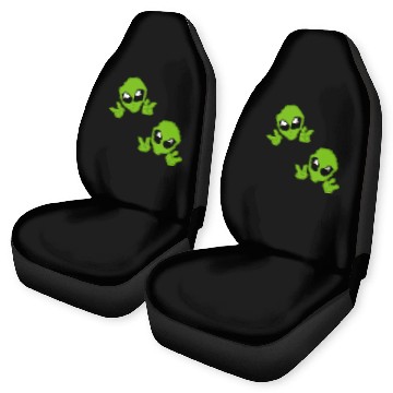 Discover cute aliens chibi Car Seat Covers