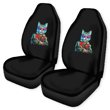 Discover worker cat, mom Car Seat Covers