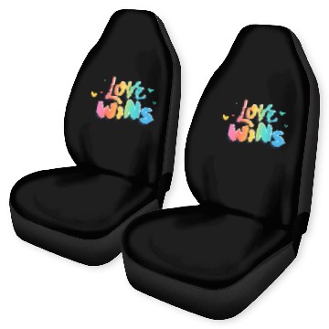 Discover Love Wins pride month Car Seat Covers