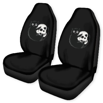 Discover Cat And Skull Car Seat Covers