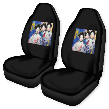 Discover Group Of Noble Japanese Woman Car Seat Covers