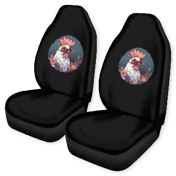 Discover Vintage 80s 90s Style for Chicken Lovers Car Seat Covers
