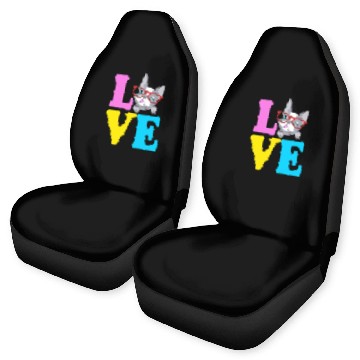 Discover Boston Terrier Sunglasses I Love My Boston Terrier Car Seat Covers