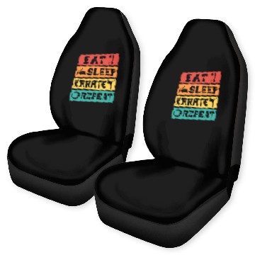 Discover Karate Belt Eat Sleep Karate Repeat Car Seat Covers
