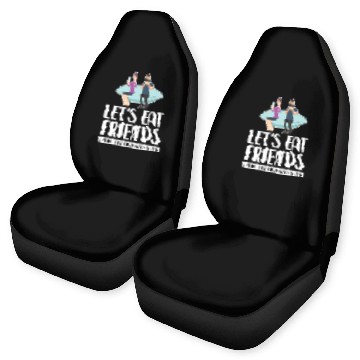 Discover Lets Eat Friends Punctuation Saves Lives Cooking Car Seat Covers