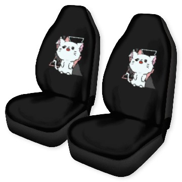 Discover Cute little cat adorable kitty Kittenlove cat mom Car Seat Covers