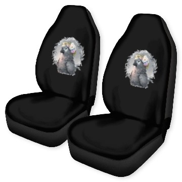 Discover Artistic African Gray Parrot Bird Flower Crown Pet Car Seat Covers