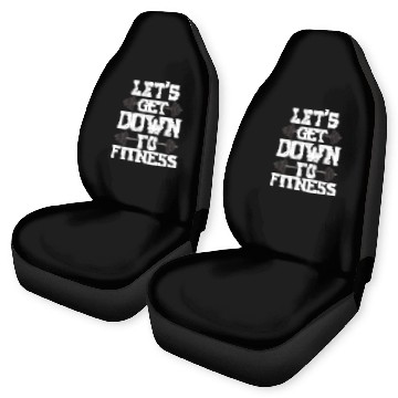 Discover Let s Get Down To Fitness Work Out Gym Exercise Car Seat Covers