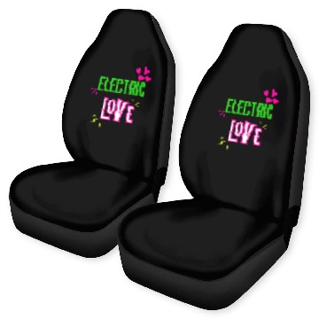 Discover Electric Love in Neon Colors: Romance and Fun! Car Seat Covers