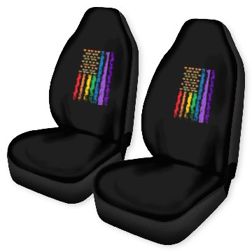 Discover American Sports Flag Rainbow LGBT Pride Month Car Seat Covers