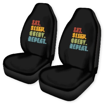 Discover Eat Sleep Query Repeat Database Programmer Car Seat Covers