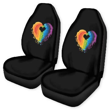 Discover LGBTQ+ Allies: Rainbow Heart, Celebrating Car Seat Covers