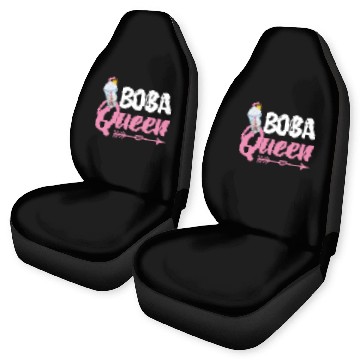 Discover Boba Queen Bubble Tea Lover Boba Tea Drinker Car Seat Covers