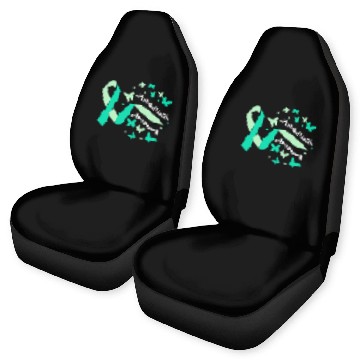 Discover Peace Love Mental Health Awareness Green Car Seat Covers