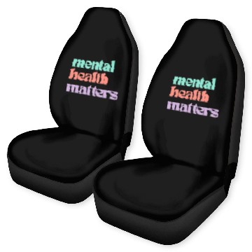 Discover Mental Health Matters | Retro Quote Peach Candy Car Seat Covers