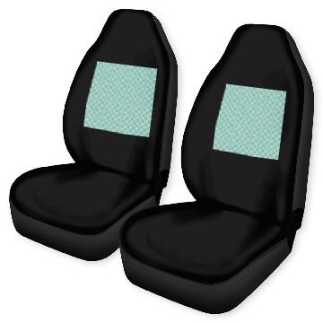 Discover Teal Geometric Floral Retro Pattern Car Seat Covers
