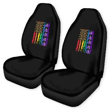 Discover American Sports Rainbow Flag LGBT Pride Month Car Seat Covers