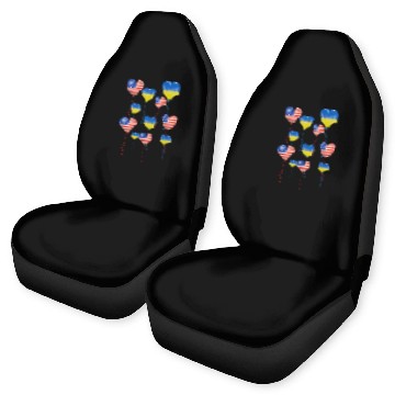 Discover US Solidarity and a heart for Ukraine Car Seat Covers