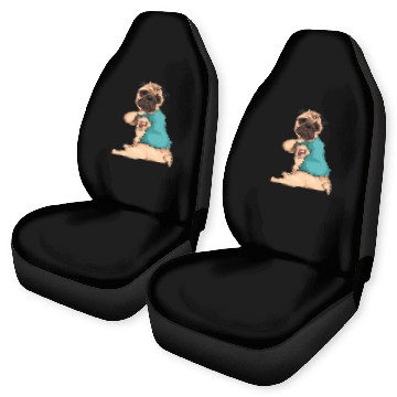 Discover Father'S Day Dog Pug I Love Dad Tattoo Car Seat Covers