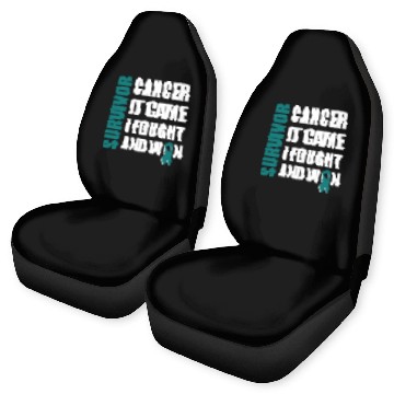 Discover Ovarian Cancer Fight Cancer Ribbon Car Seat Covers