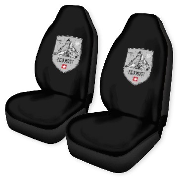 Discover Zermatt Matterhorn Mountain Switzerland Emblem Car Seat Covers