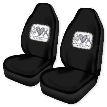 Discover DMM755779Peace Love Cure Gray Ribbon Brain Cancer Car Seat Covers