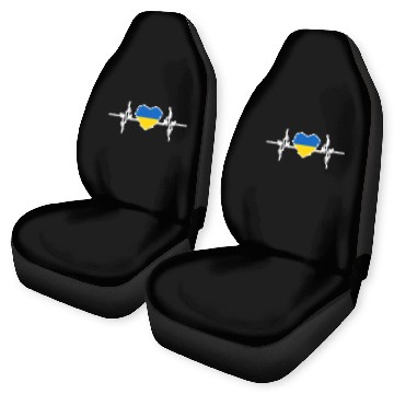 Discover Ukraine Ukraine Flag Heart Beat Ukraine Car Seat Covers